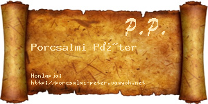 Porcsalmi Péter névjegykártya